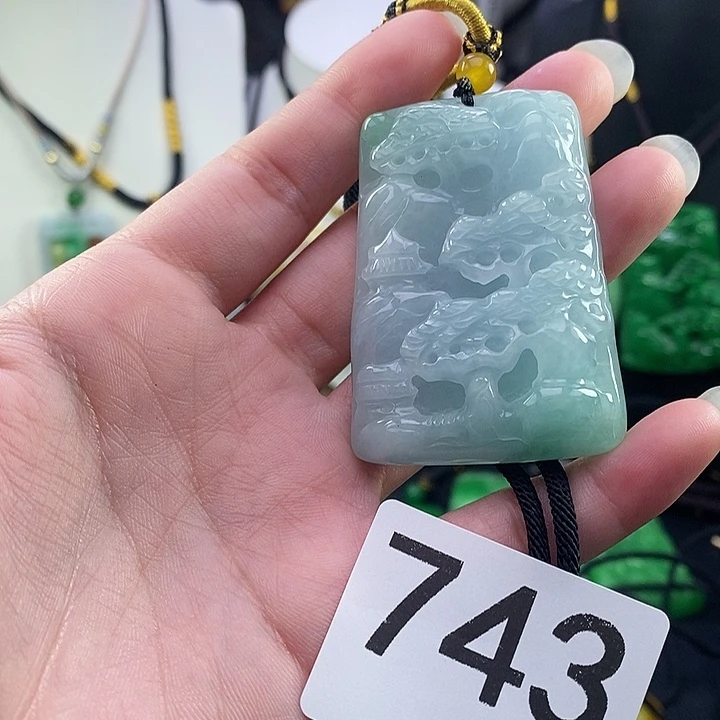 翡翠未镶嵌吊坠(赠链)
