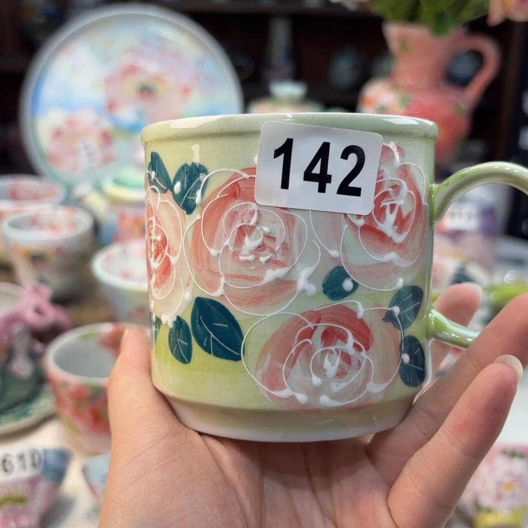 瓷片景德镇手绘高温釉下彩陶瓷茶具