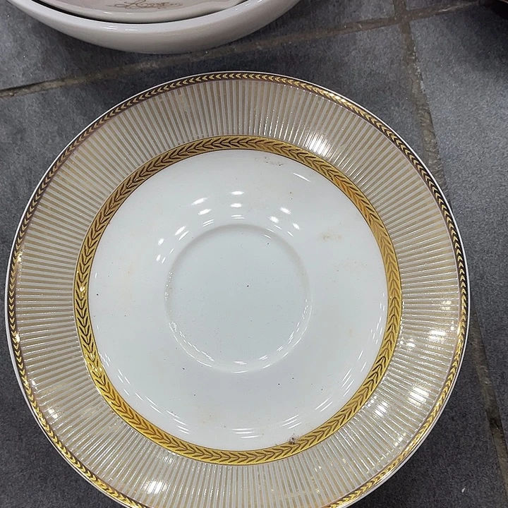 弦***缘陶摆件六寸骨碟微瑕六个