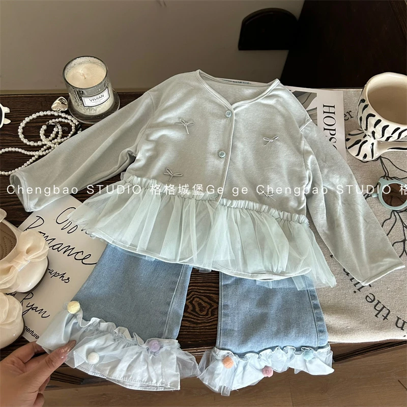 女童春装套装2025新款韩版时髦套装女宝宝春秋洋气两件套