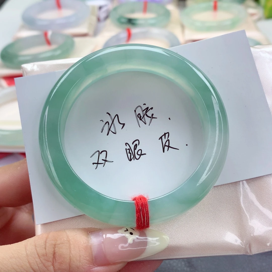 翡翠手镯未镶嵌52.8海蓝之谜 高货捡漏 小柒