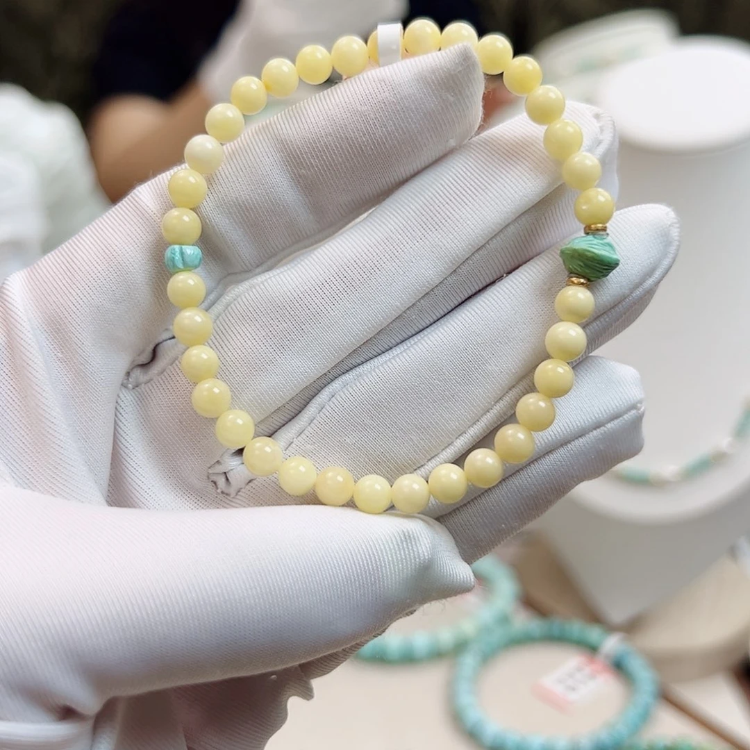 银S925镀金镶嵌蜜蜡裸石蜜蜡单圈