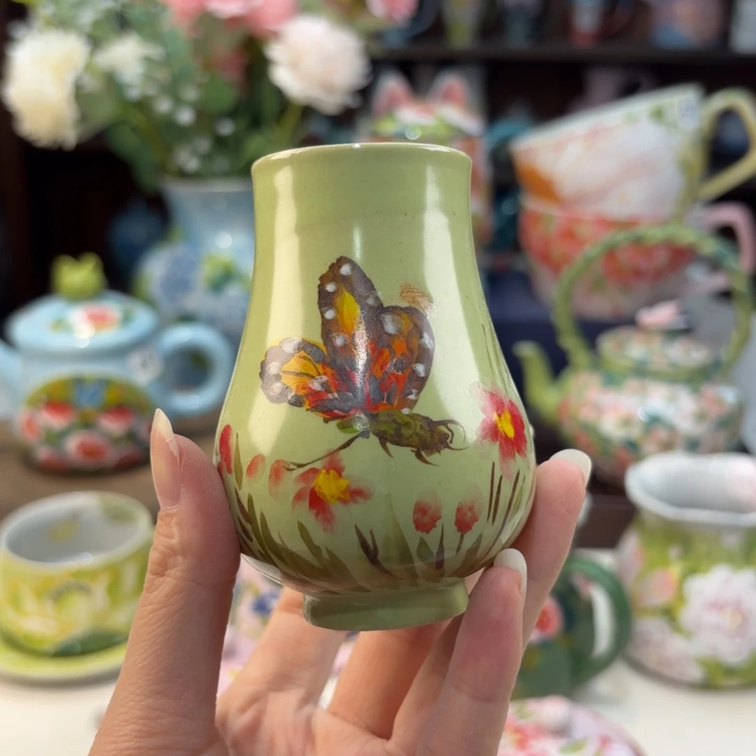 瓷片景德镇手绘高温釉下彩陶瓷茶具