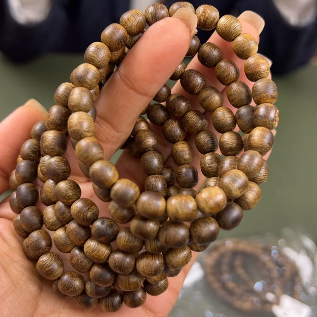 沉香手串海南老白棋留疤卡7/4g单圈多样性发一