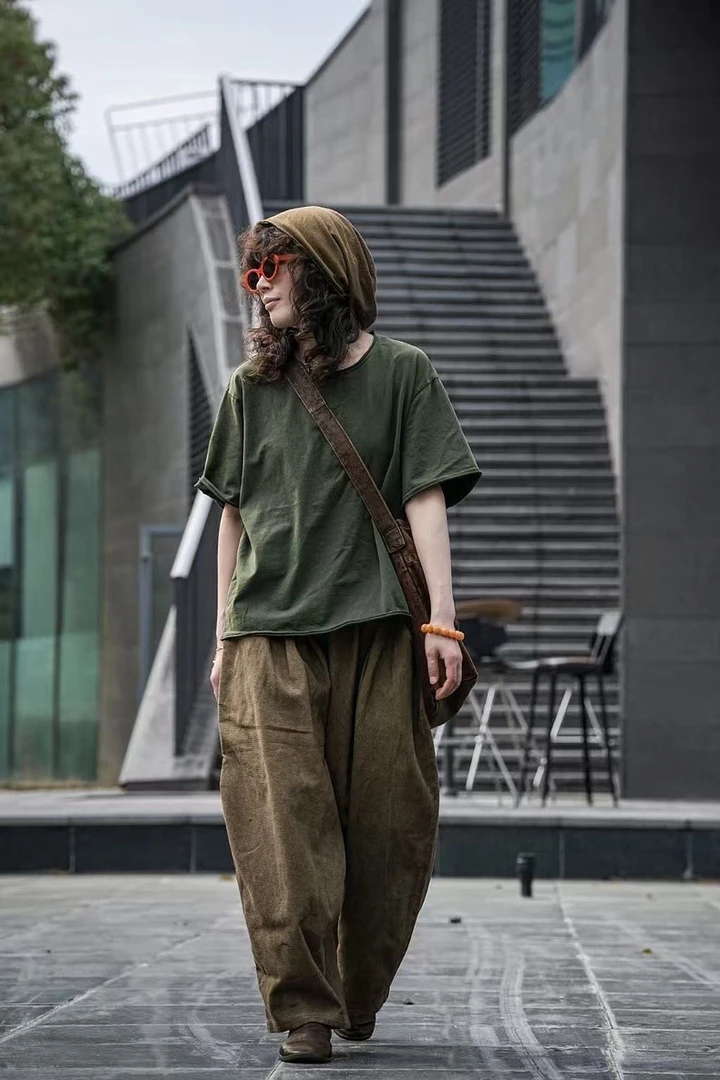 疯子张做旧炒色百搭休闲T恤