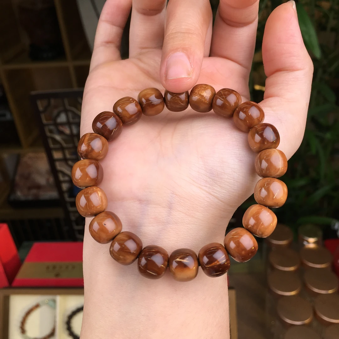 【特级库克手串11X10】天然正品老型珠手捻把玩桶珠文玩男女手链