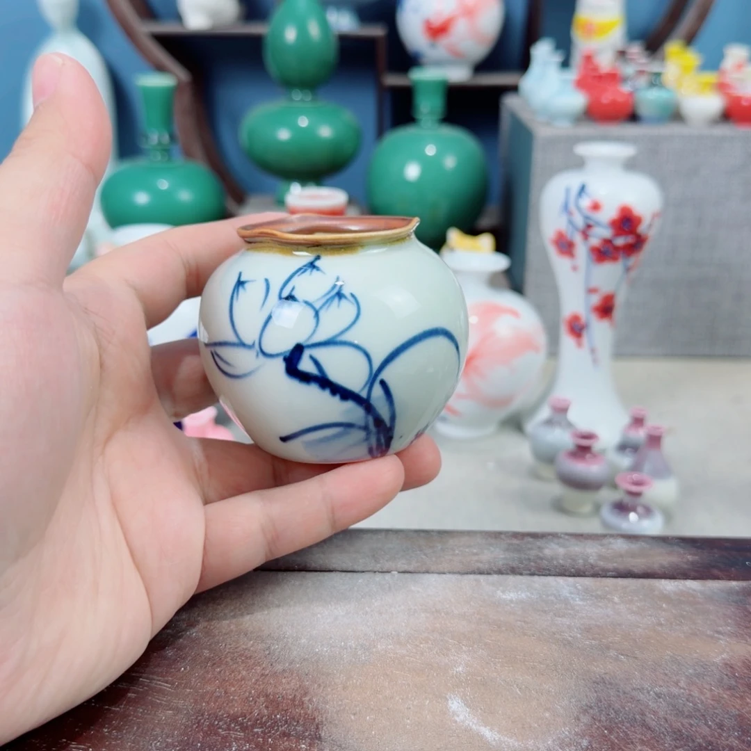 陶瓷手工小花器摆件