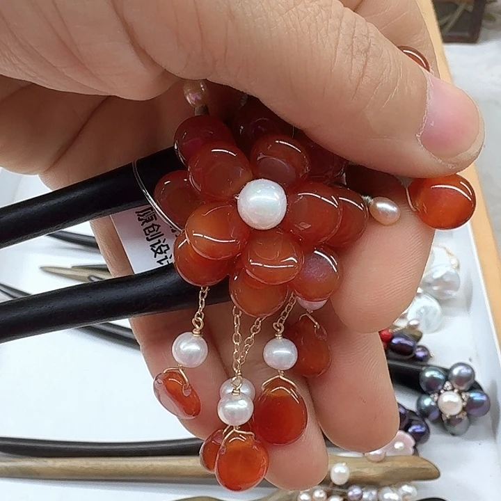 楉***狗未镶嵌发饰淡水珍珠