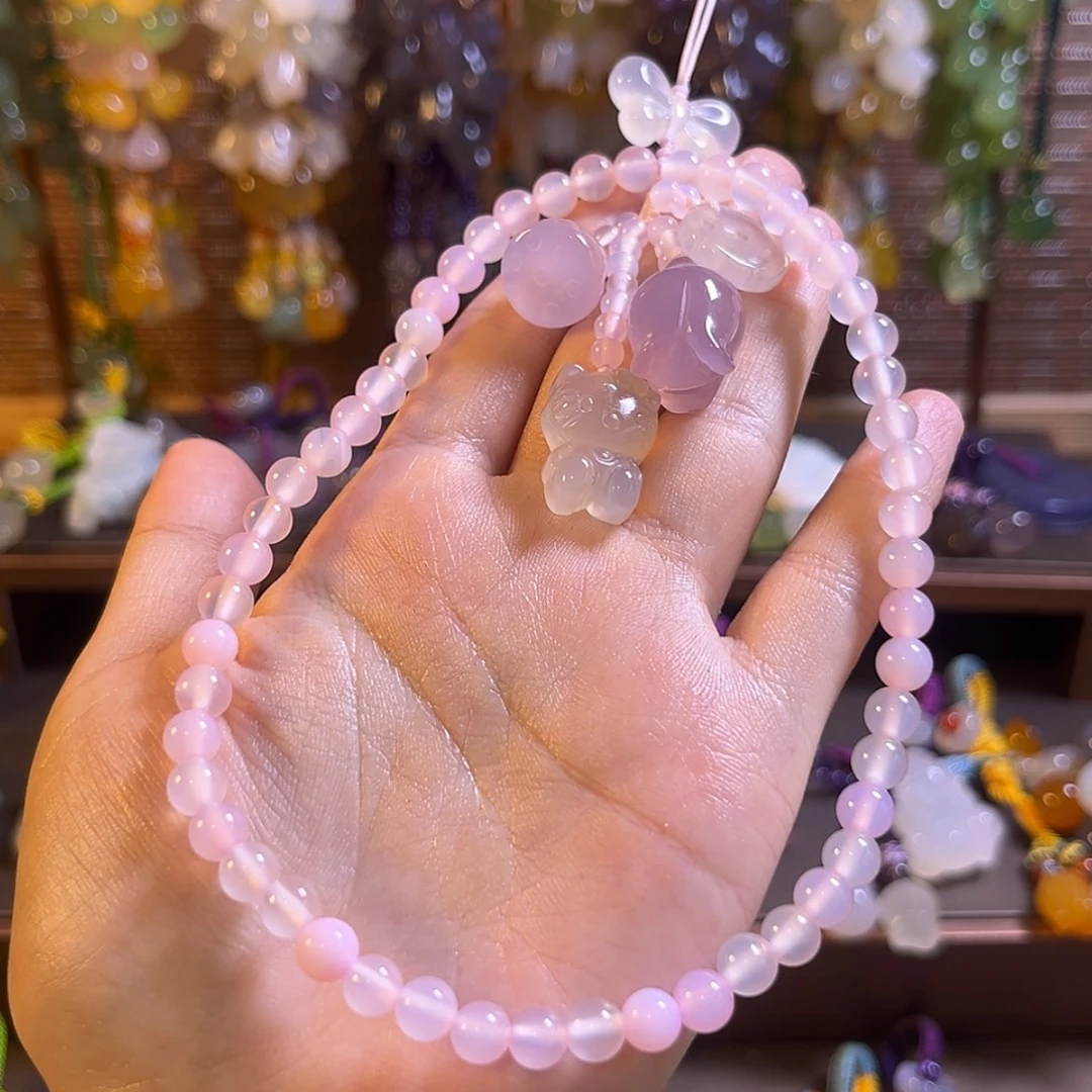 【闪购商品】未镶嵌车挂玛瑙/玉髓和****票手腕手机链