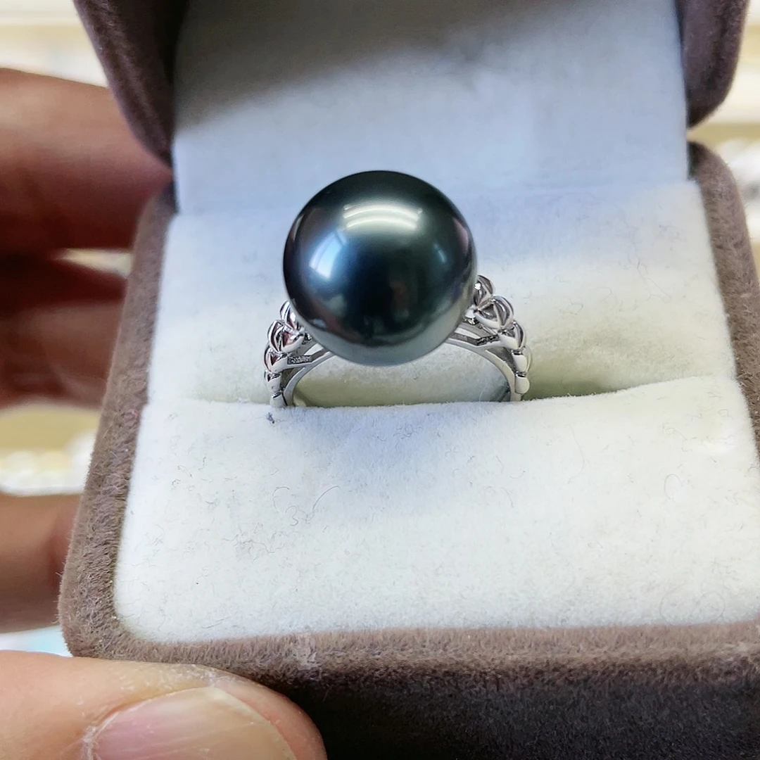 海水珍珠戒指银S925镶嵌