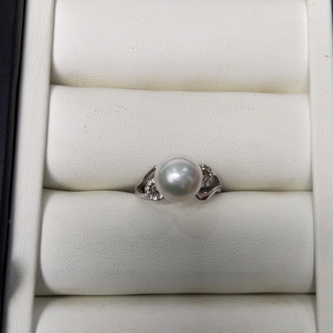 海水珍珠戒指银S925镶嵌