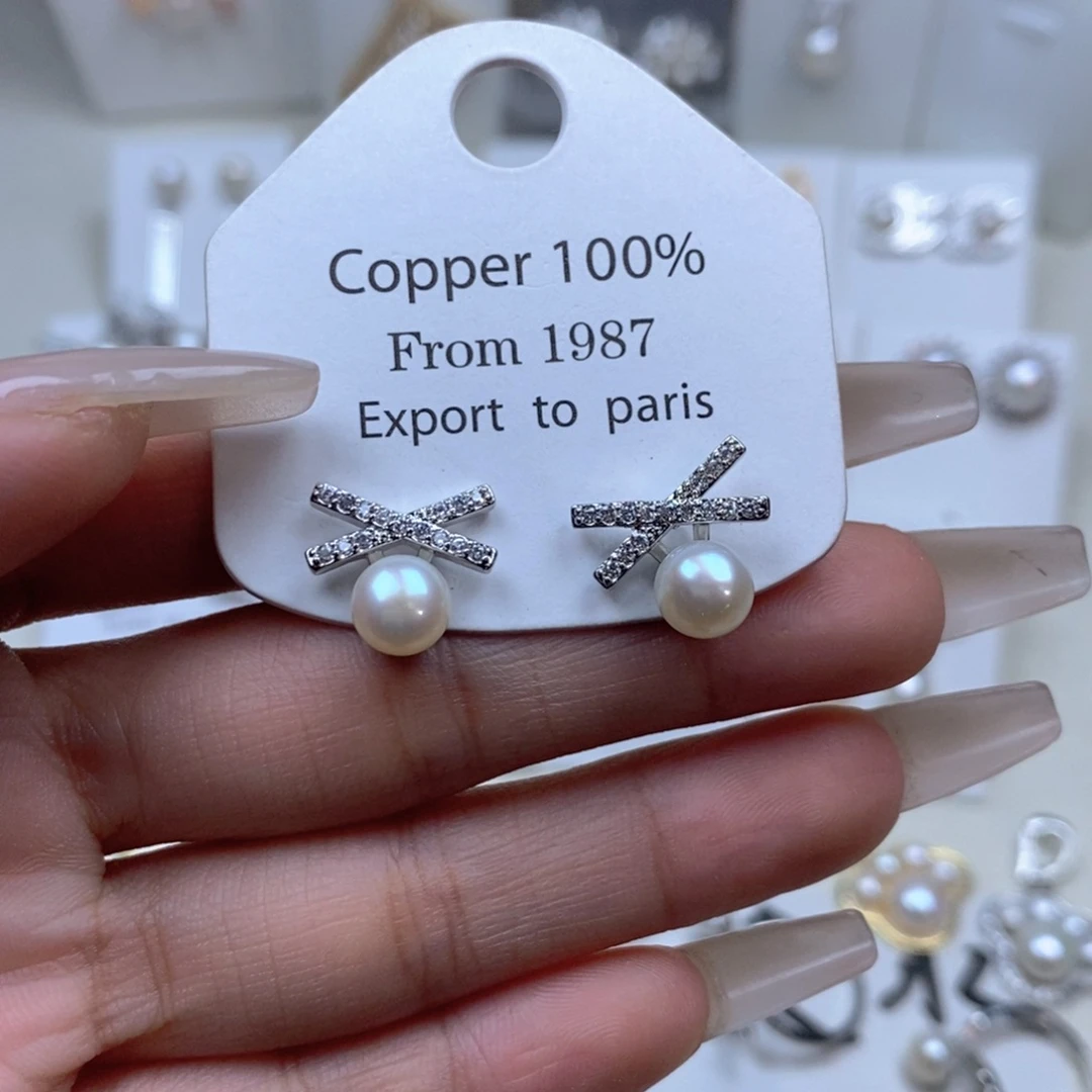 淡水珍珠耳饰未镶嵌