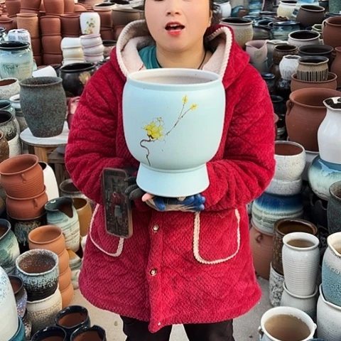 口20高25瑕疵盆子。