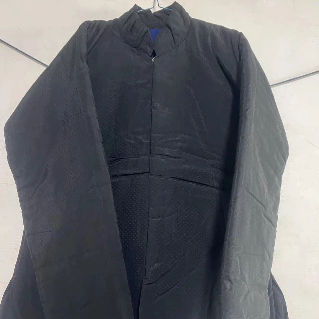 男式黑色线绨面料棉花棉袄手工缝制内里纯棉东北网红款棉服