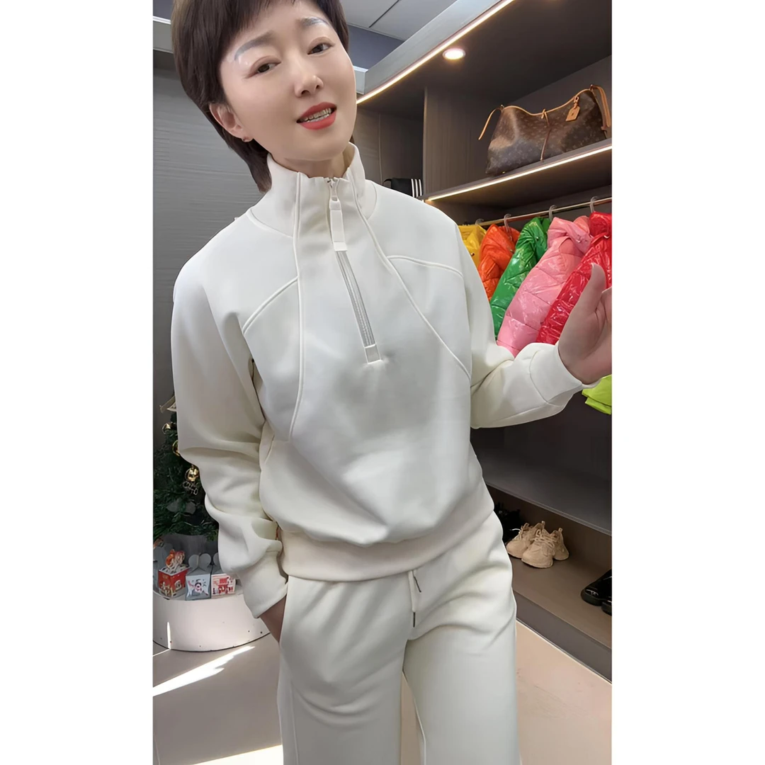 【女王团精选】8981立领拉链洋气时尚套装