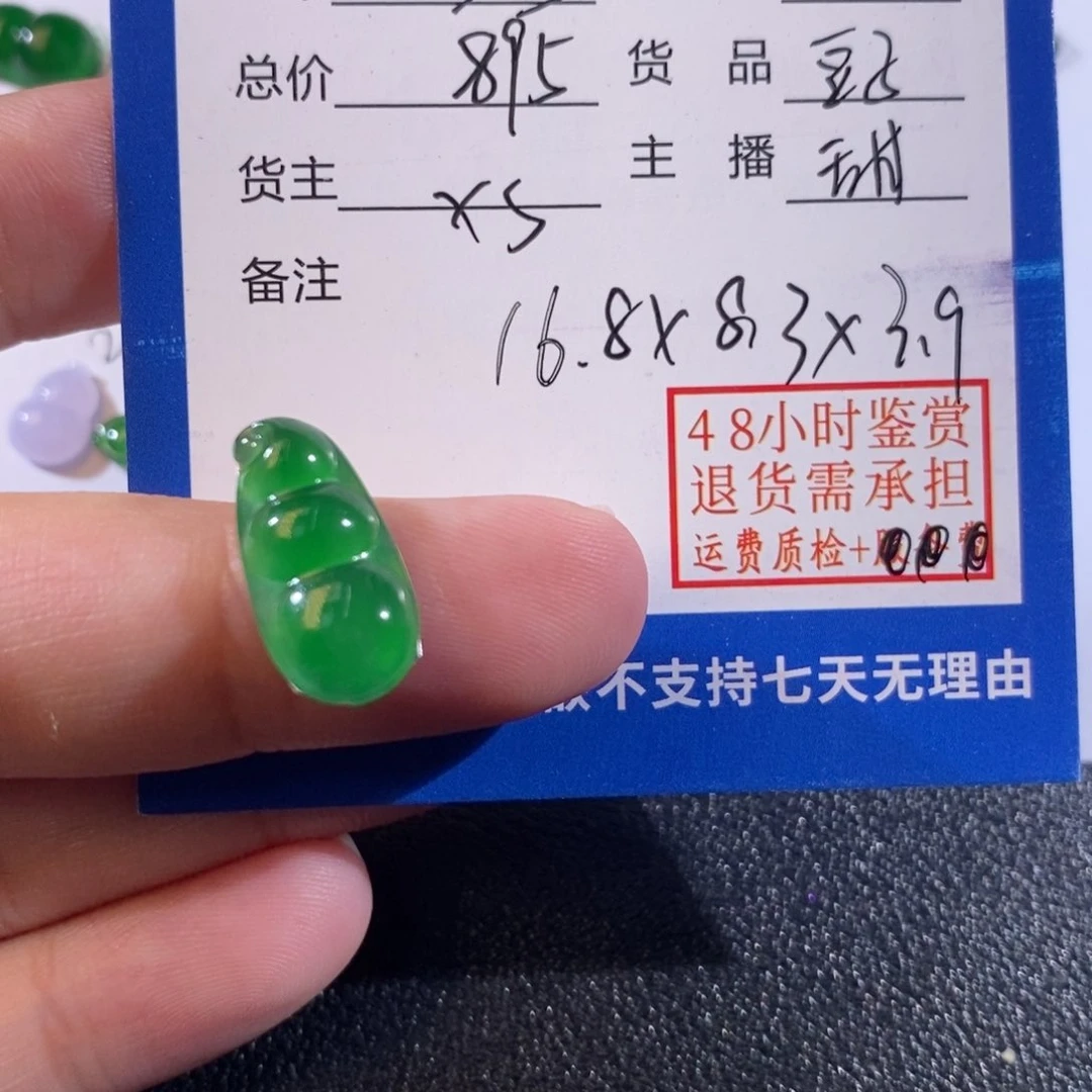 翡翠未镶嵌颈饰小***长