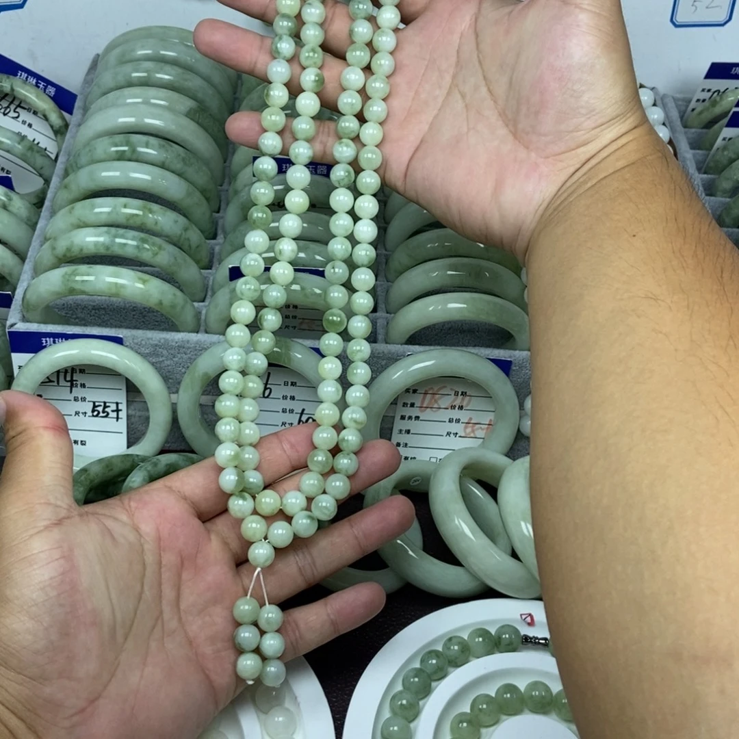 蛇纹石玉未镶嵌手链