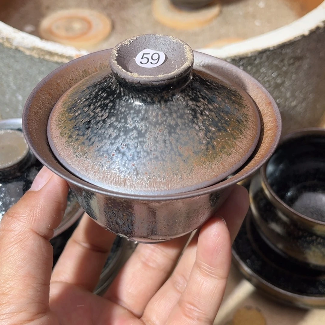 茶盏义兴龙窑坚持真柴烧微瑕