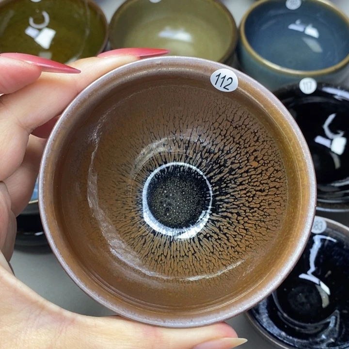 茶盏建窑建盏磨底柴烧主人杯微瑕