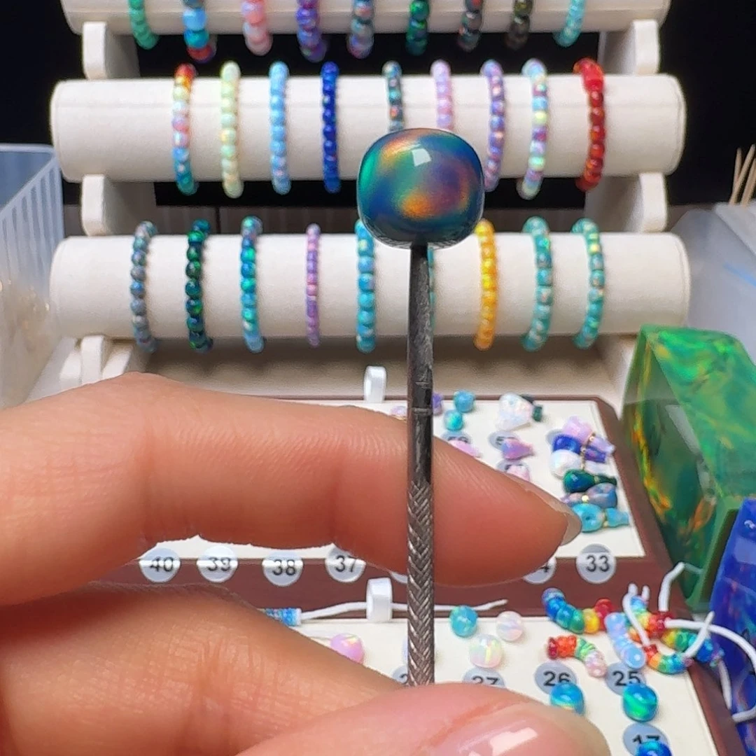 树脂制品人造欧泊卡12老型落日余晖单颗