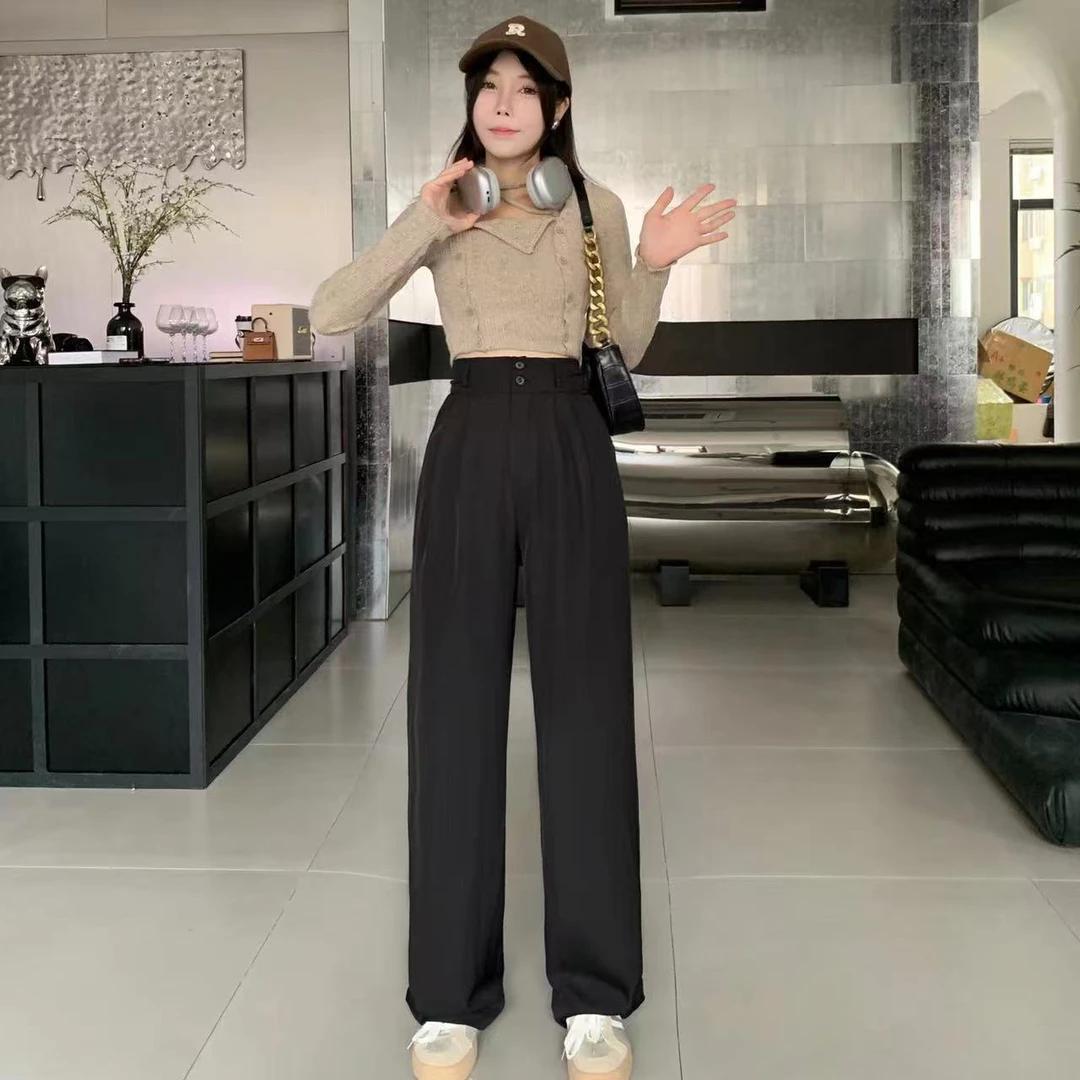 高腰西裤女简约高级百搭不起球不勾丝