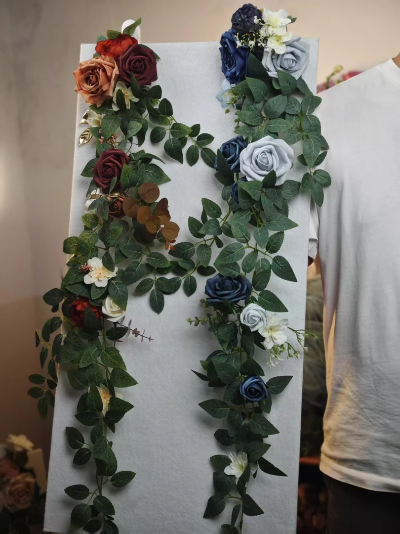 空调装饰花藤家居装饰花客厅仿真花墙面花艺婚礼商场美陈拍摄道具