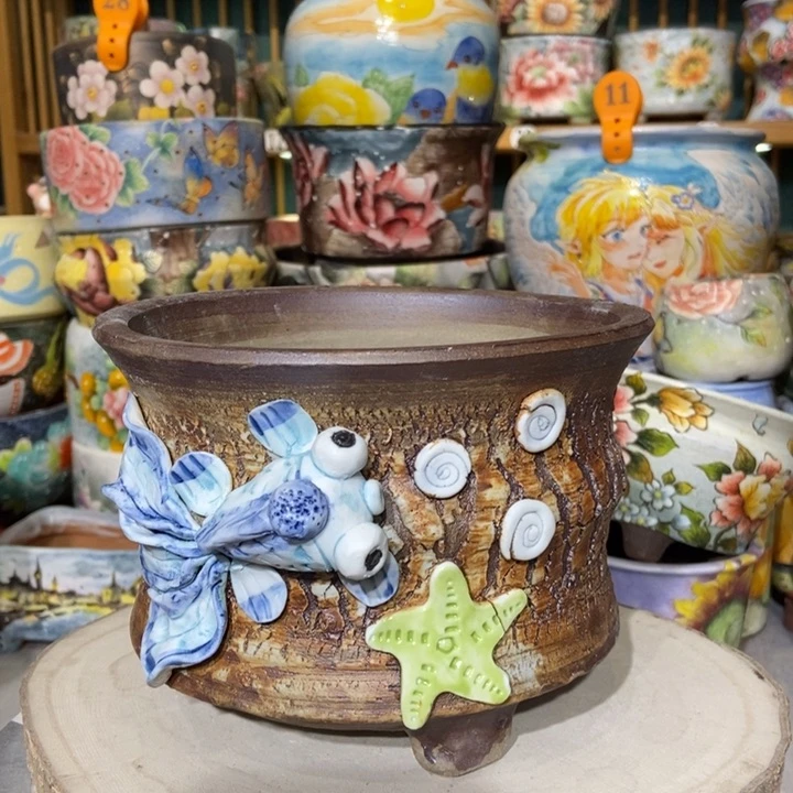 红陶景德镇艺术手绘作品