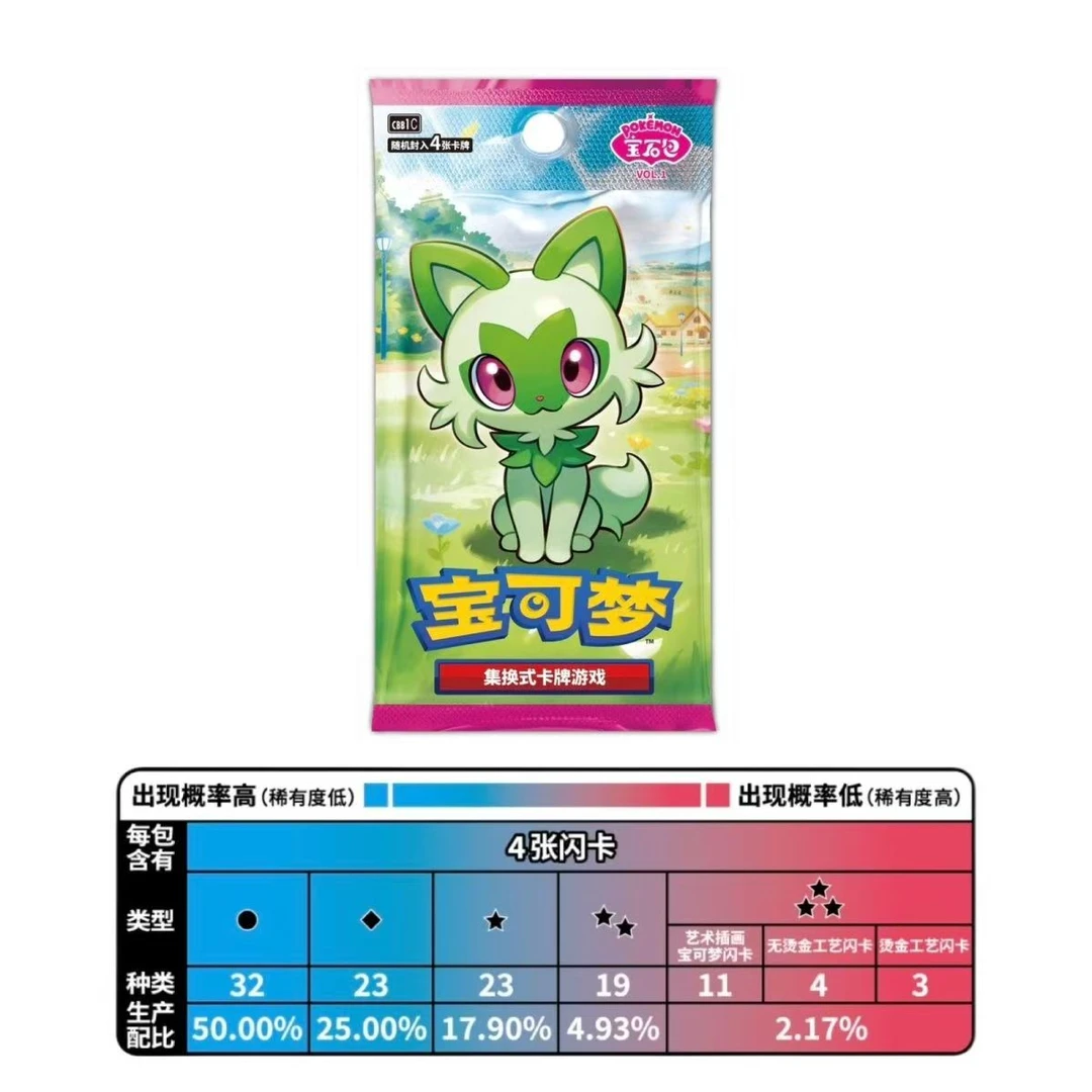 正版宝可梦卡片集换式卡牌游戏 PTCG 简中 朱&紫 宝可梦宝石包