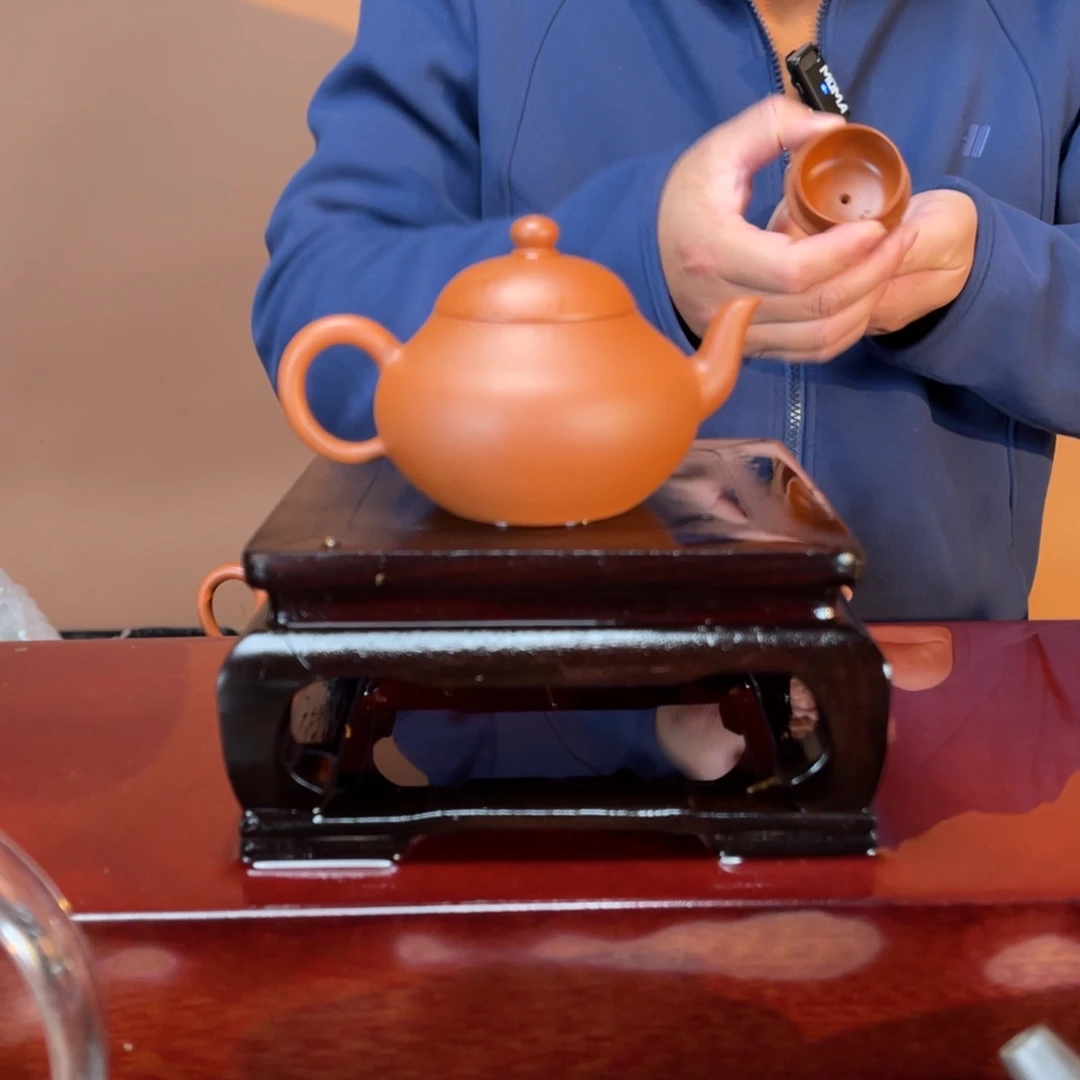 紫砂茶壶高端130cc生砂朱泥梨