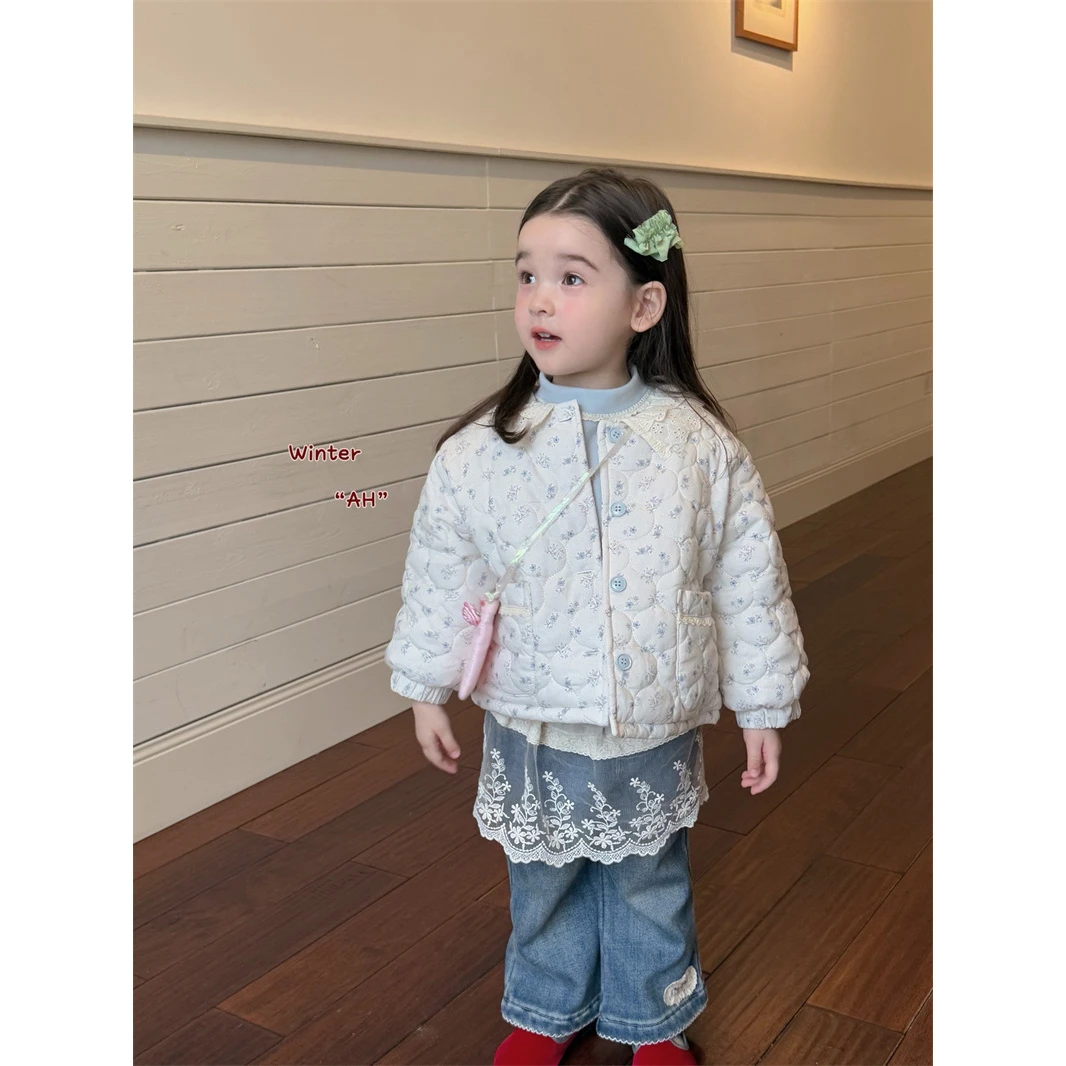AH·25冬~KT标牛仔加绒喇叭裤A98051（童装汉服）