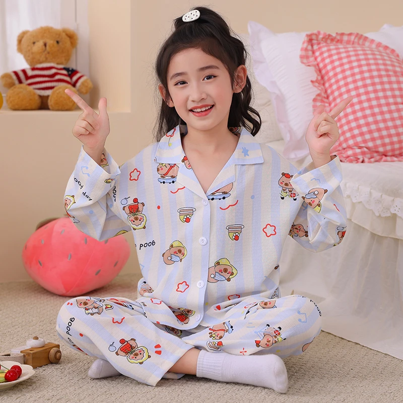 云朵棉儿童睡衣2025新款薄款公主风女童家居服可外穿母女亲子套装