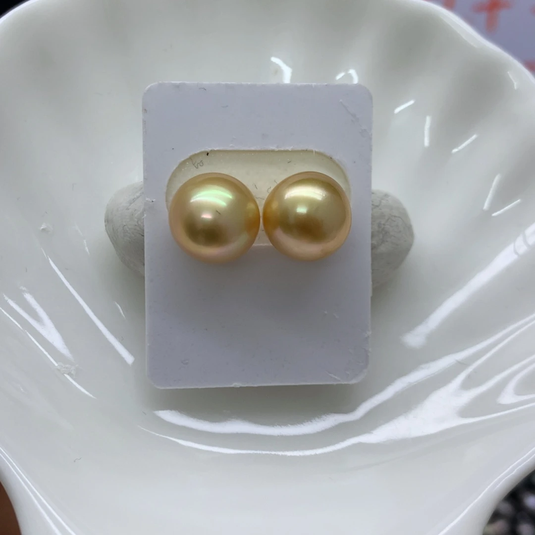 海水珍珠裸珠金珠11.5mm