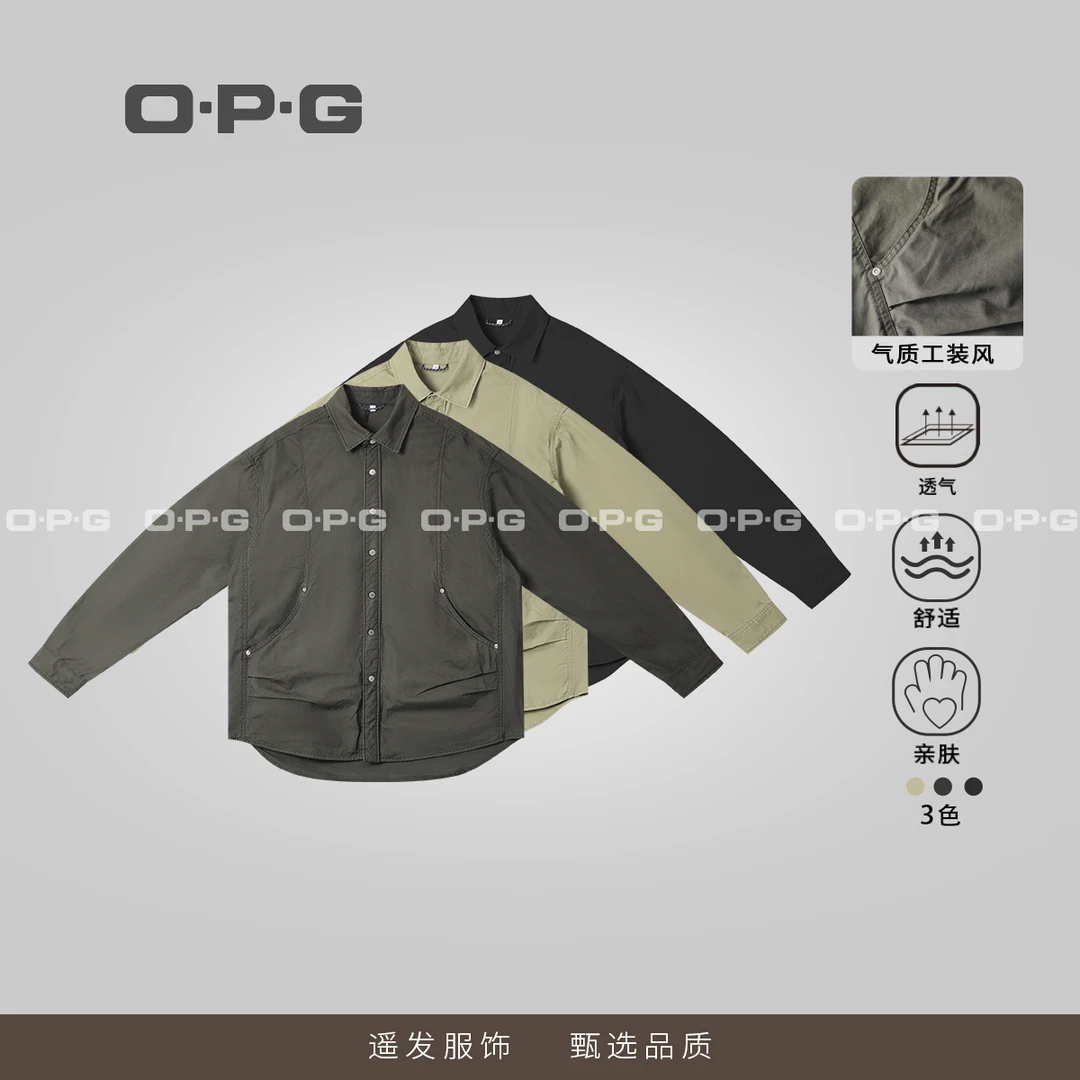 O.P.G【重工翻领工装外套】春夏情侣休闲宽松百搭夹克88970