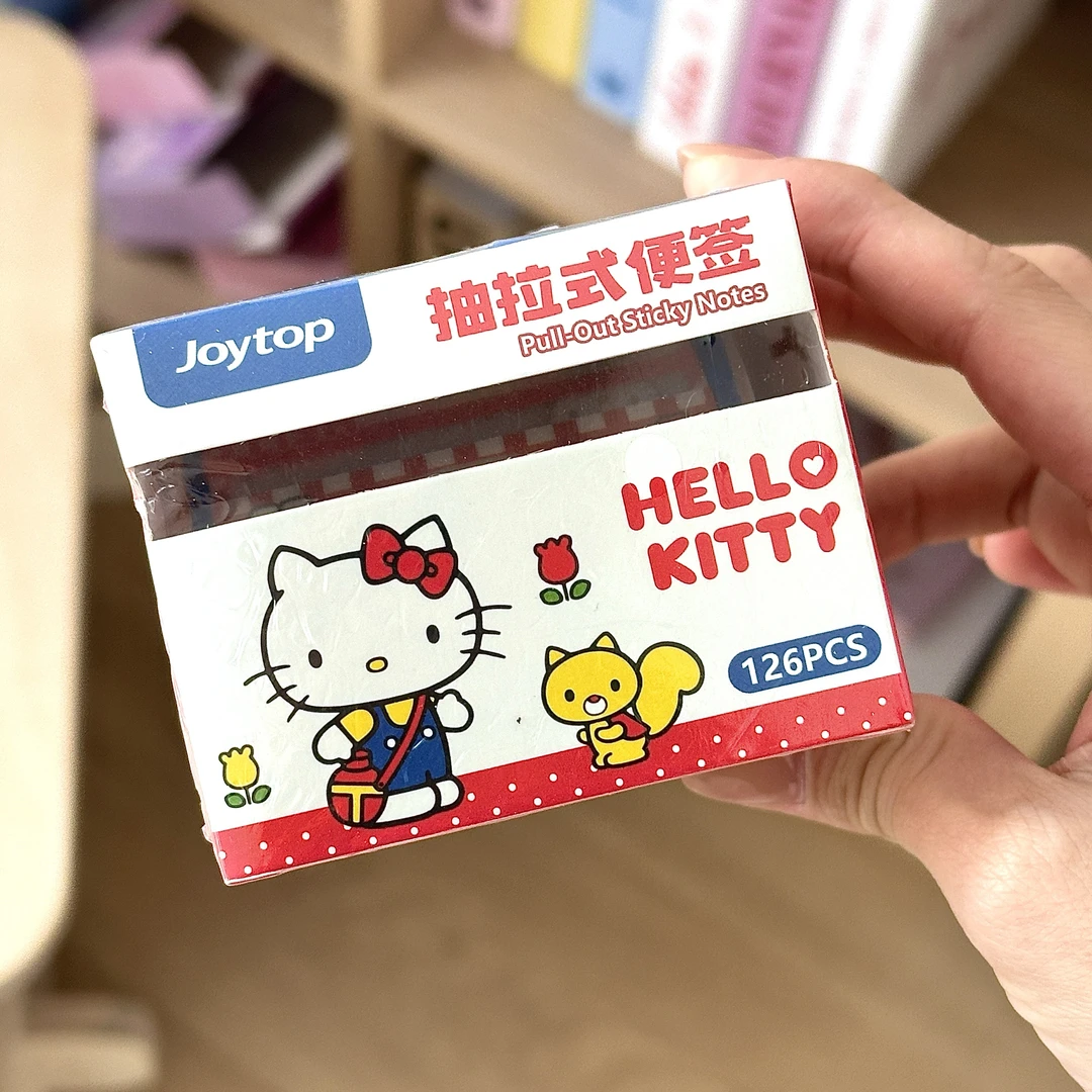 三丽鸥可爱凯蒂猫抽拉式便签文具hellokitty学生