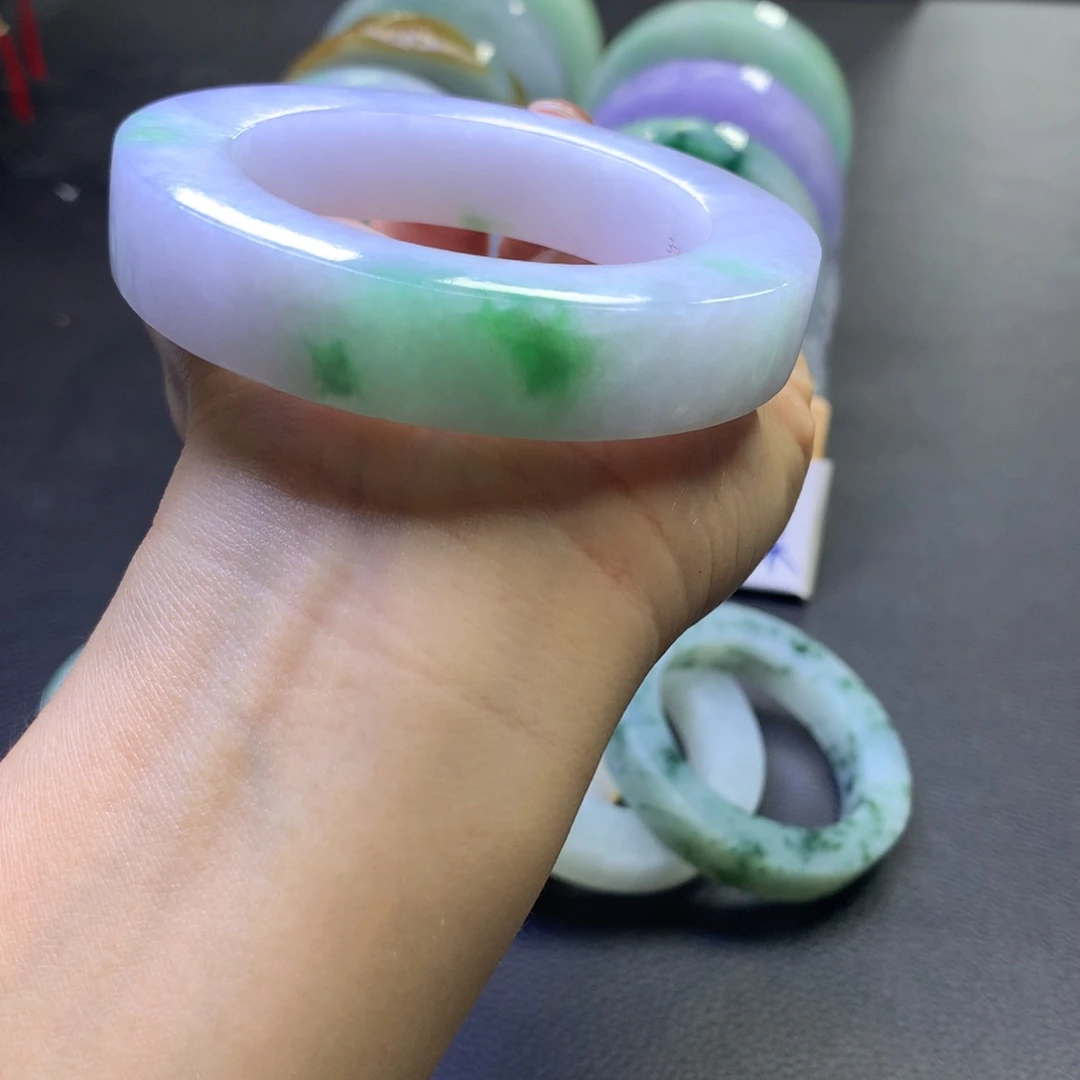 未镶嵌手镯定制翡翠雨*萌