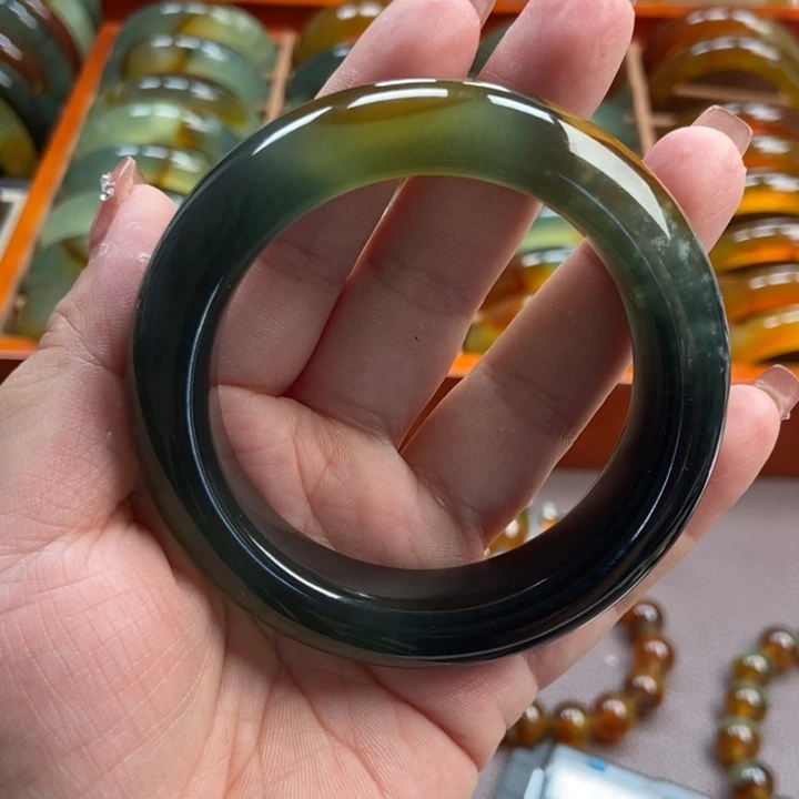 F***d未镶嵌蛇纹石玉手镯手串戒指