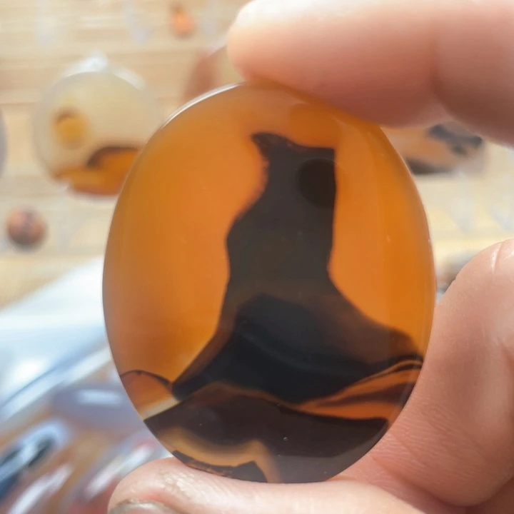 玛瑙/玉髓吊坠未镶嵌云**生