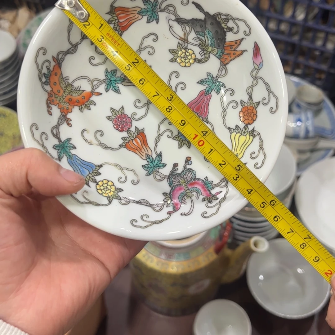 瓷片14厘米手绘深