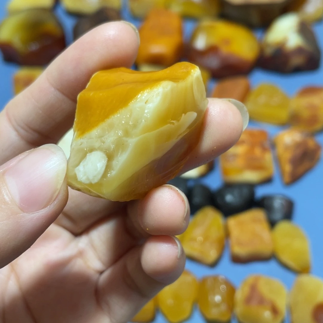 大***食定制蜜蜡未镶嵌白花