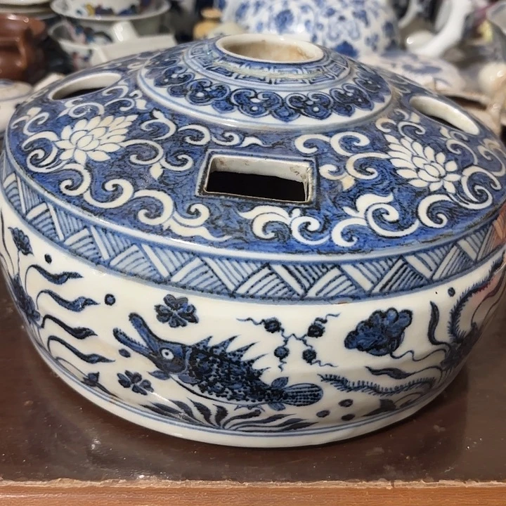 平***哥陶精品陶瓷青花一个