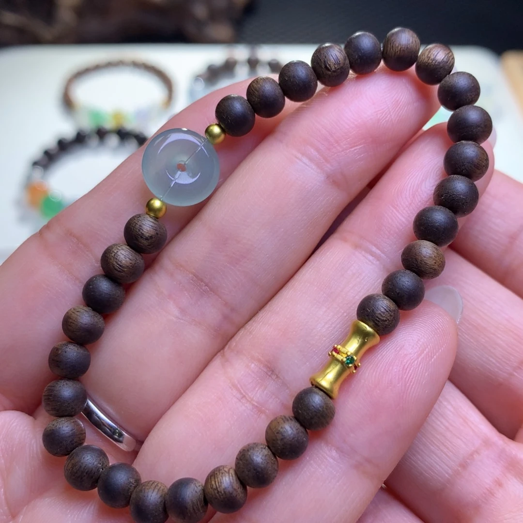 未镶嵌手链翡翠翡翠手串平安扣