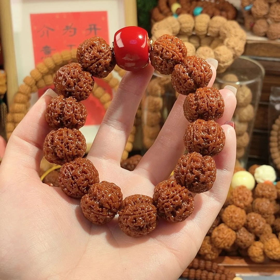 金刚菩提吊坠215玉华红珠高货