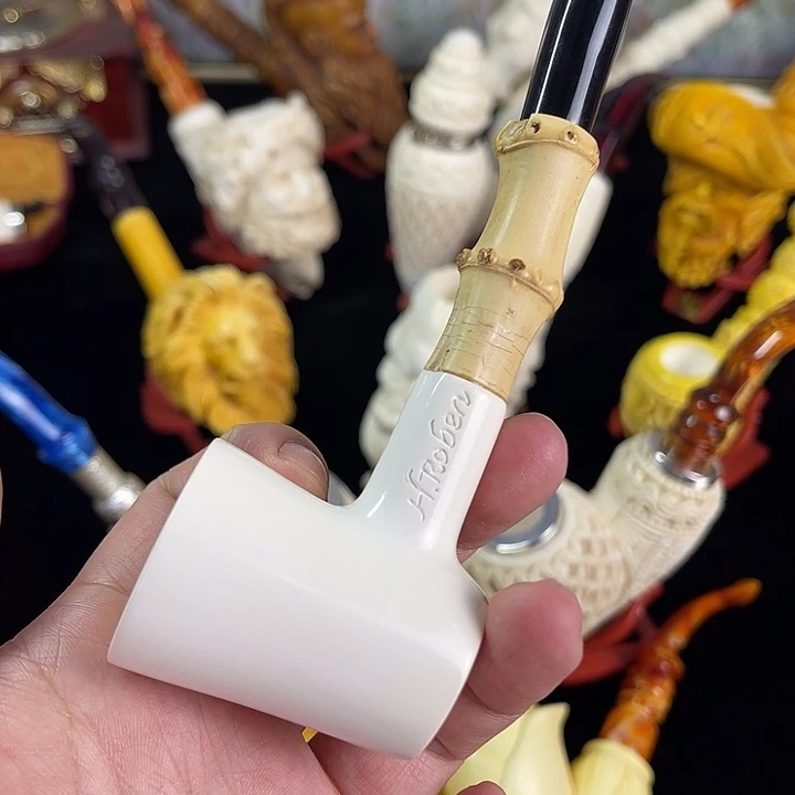 海泡石烟斗中号竹节锤子特价