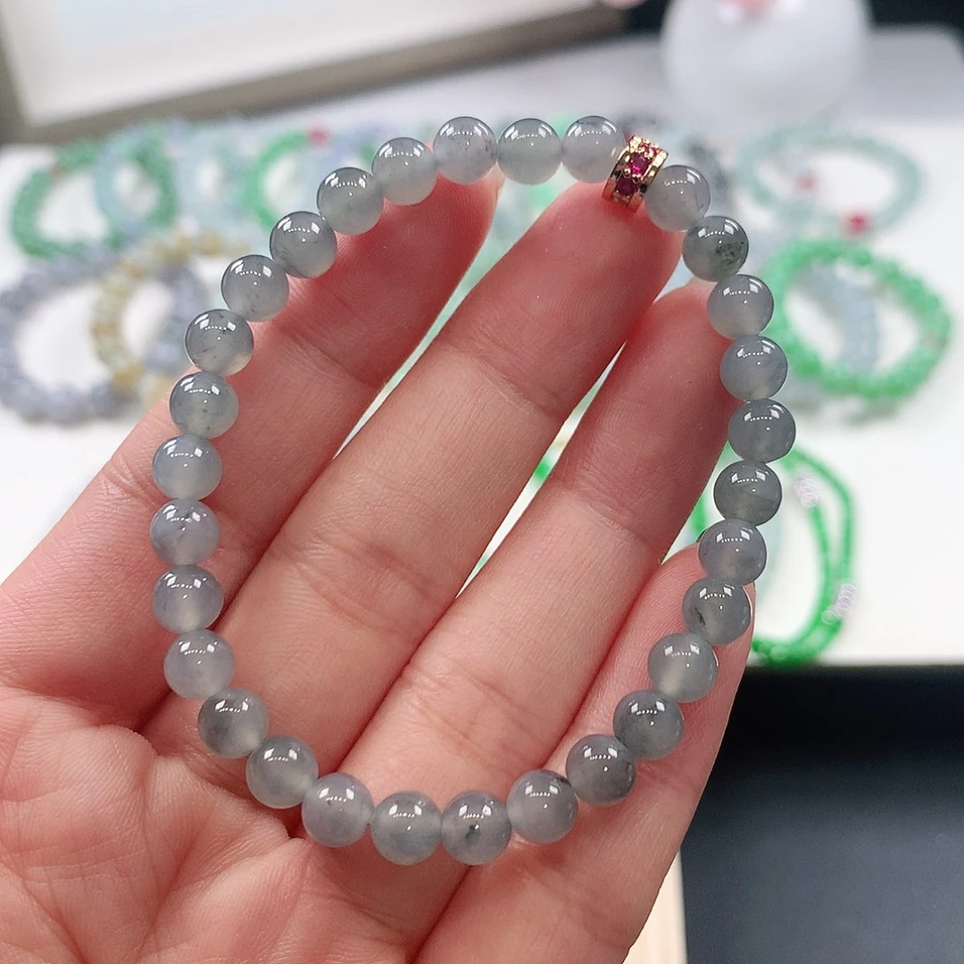 翡翠未镶嵌手链5.9mm