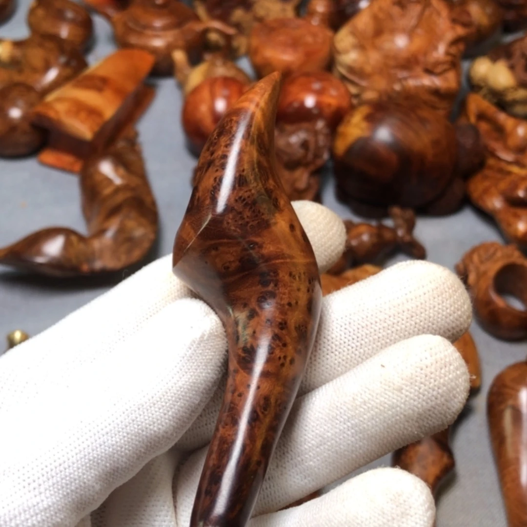 【闪购商品】木麻梨疙瘩火琉璃手把件