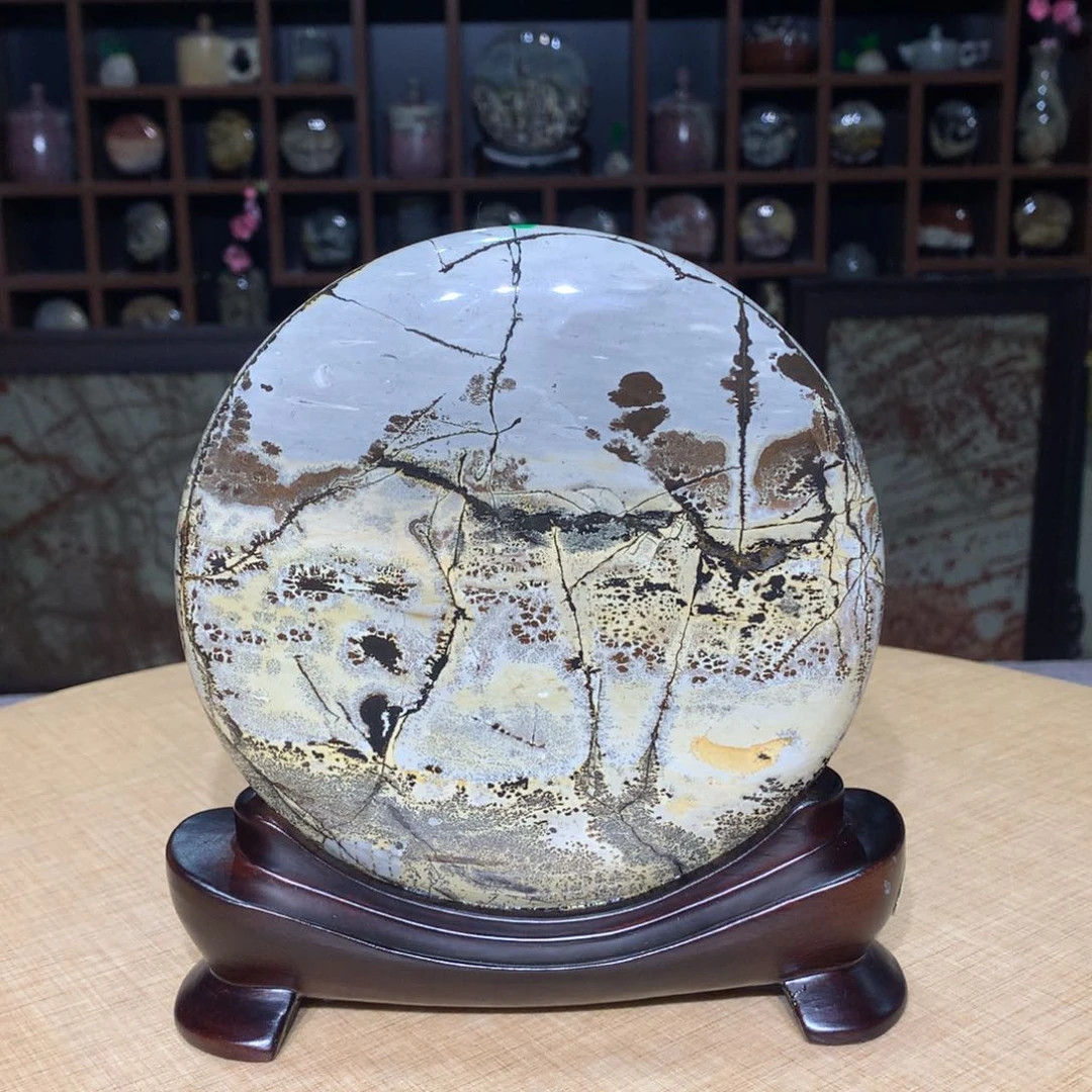 紫砂广西国画石摆件，收藏观赏