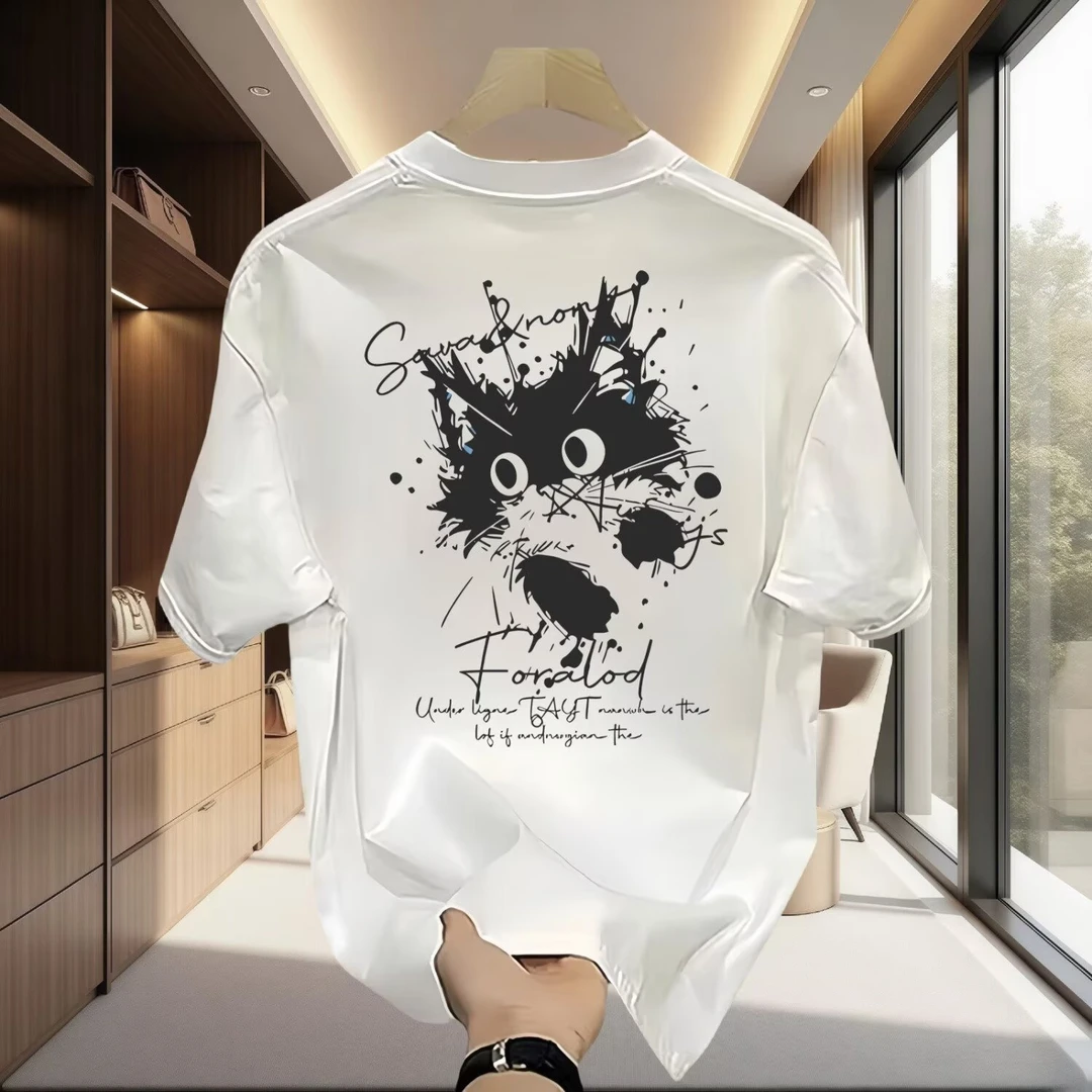 仓石一树潮牌夏季短袖T恤男夏季ins痞帅慵懒风废土风简约上衣