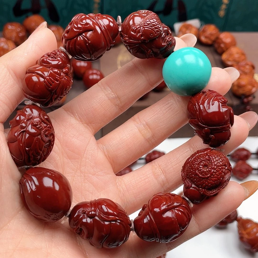 橄榄核手串義****轩弥勒手串