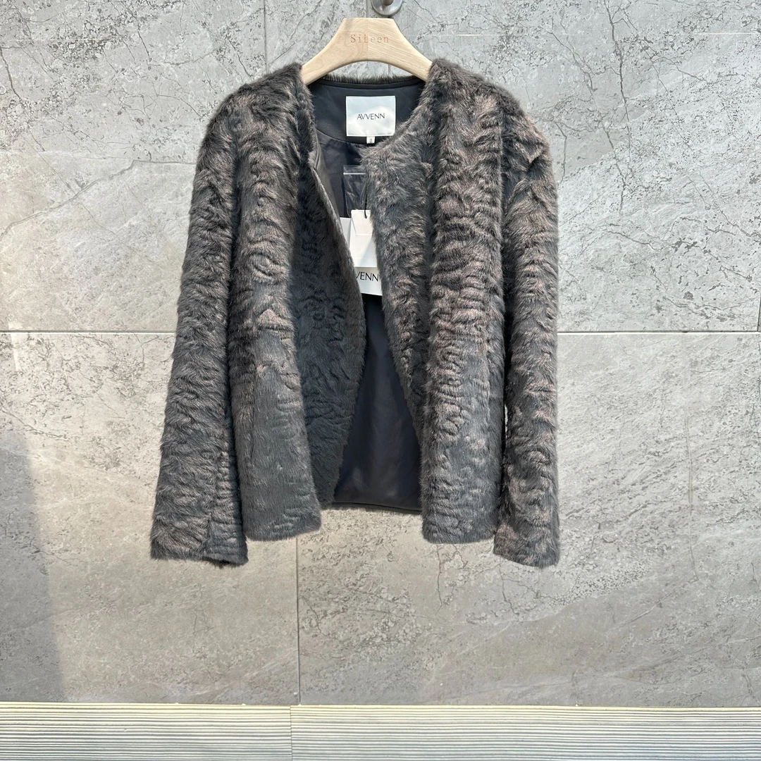【AVVENN】设计师品牌25年春新品灰色外套AL1011080038700