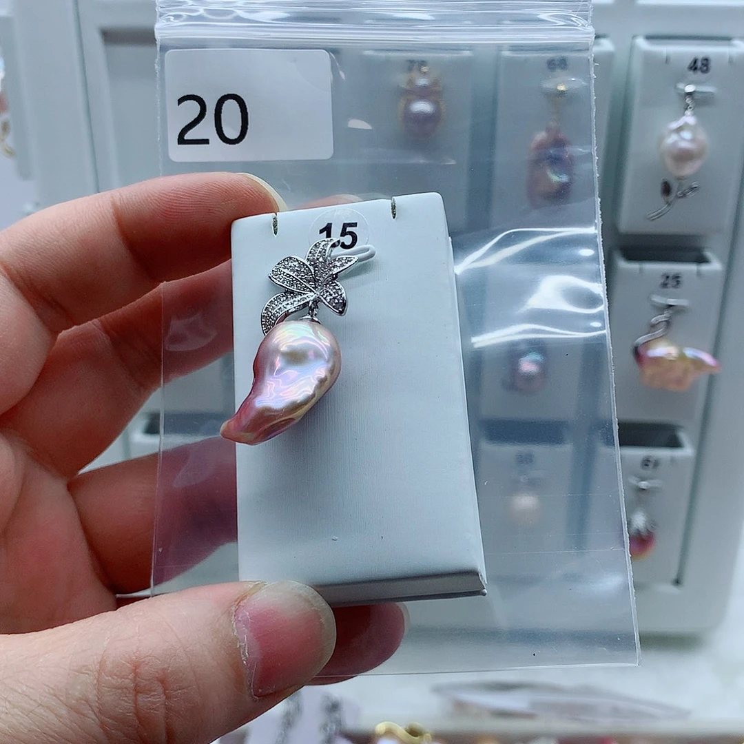 淡水珍珠吊坠(不含链)合金